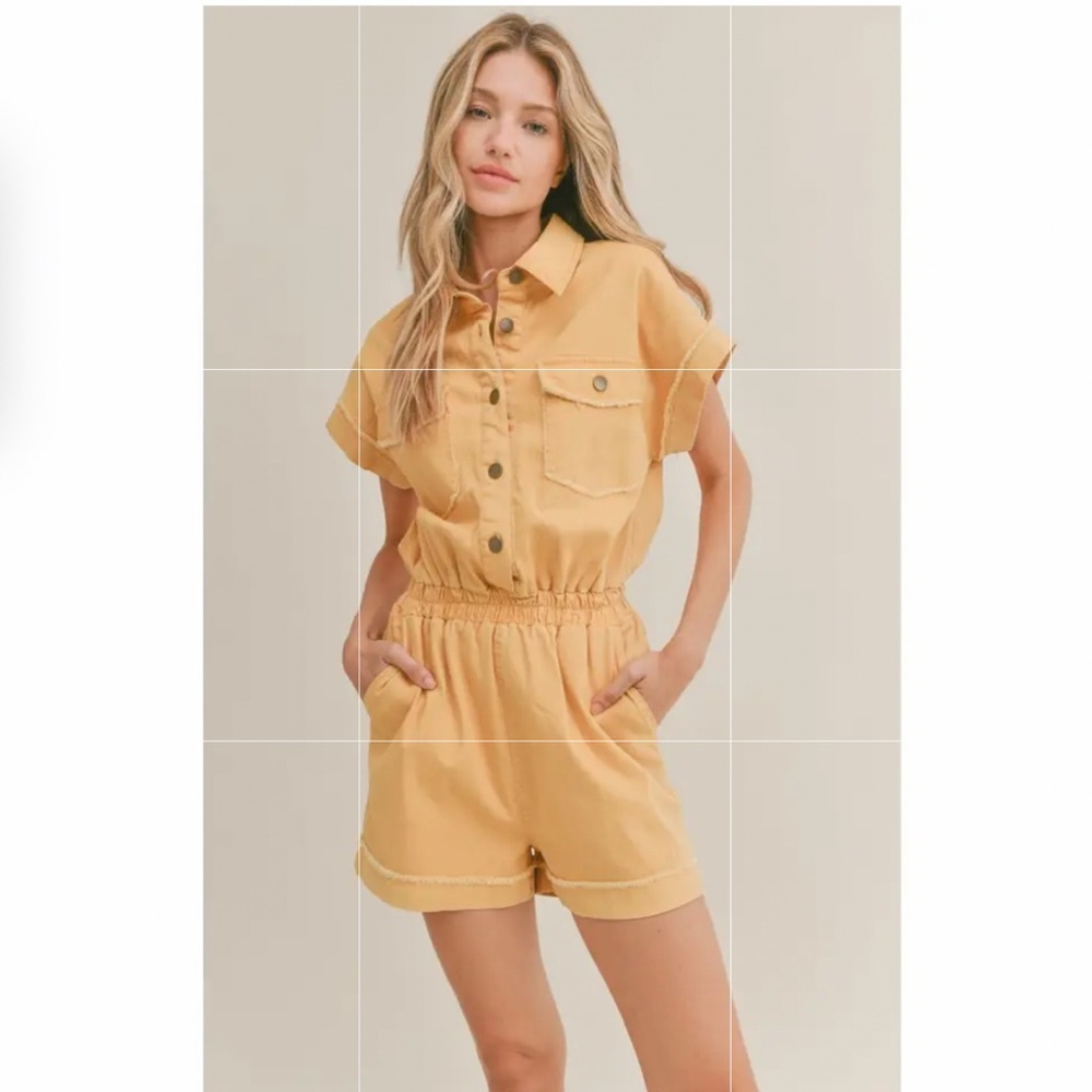 NEW Sadie & Sage shooting star romper Mango woman’s size M cotton